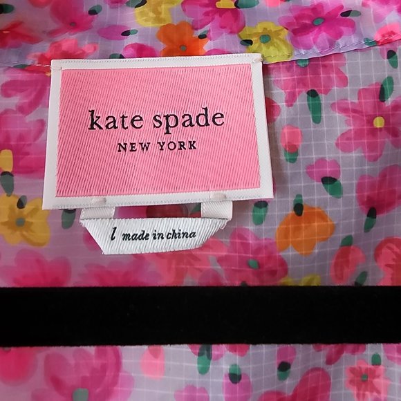Kate Spade MARKER FLORAL WINDBREAKER sz L - Picture 8 of 12